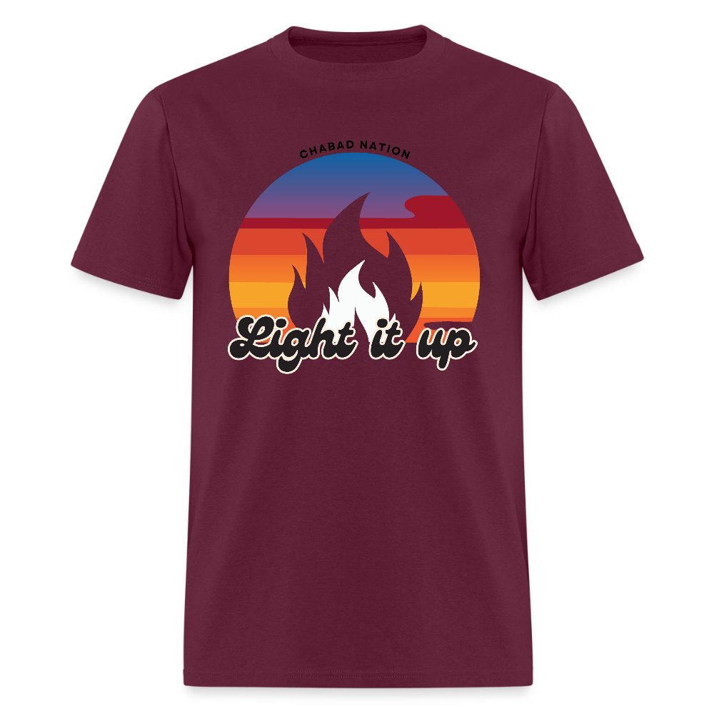 Light It Up Men's T-Shirt | GILDAN 5000 - burgundy