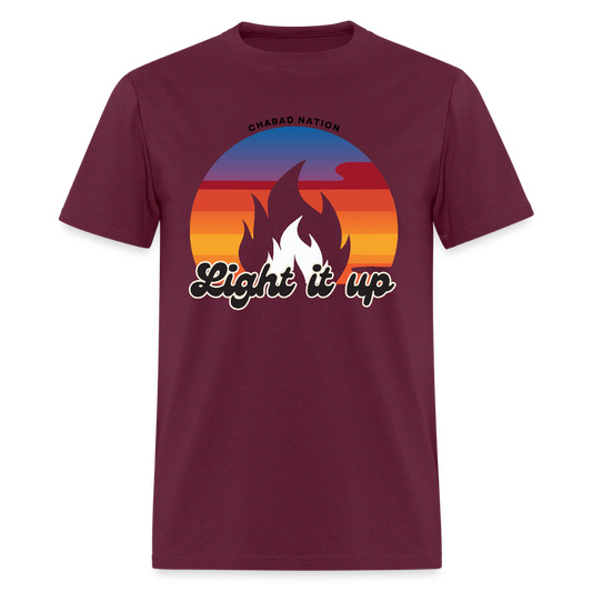 Light It Up Men's T-Shirt | GILDAN 5000 - burgundy