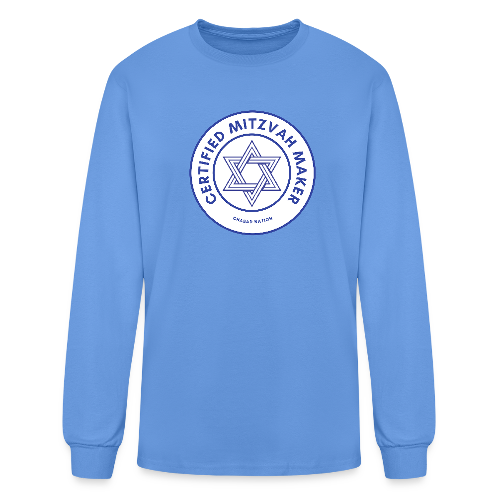 Certified Mitzvah Maker Men's Long Sleeve T-Shirt - carolina blue