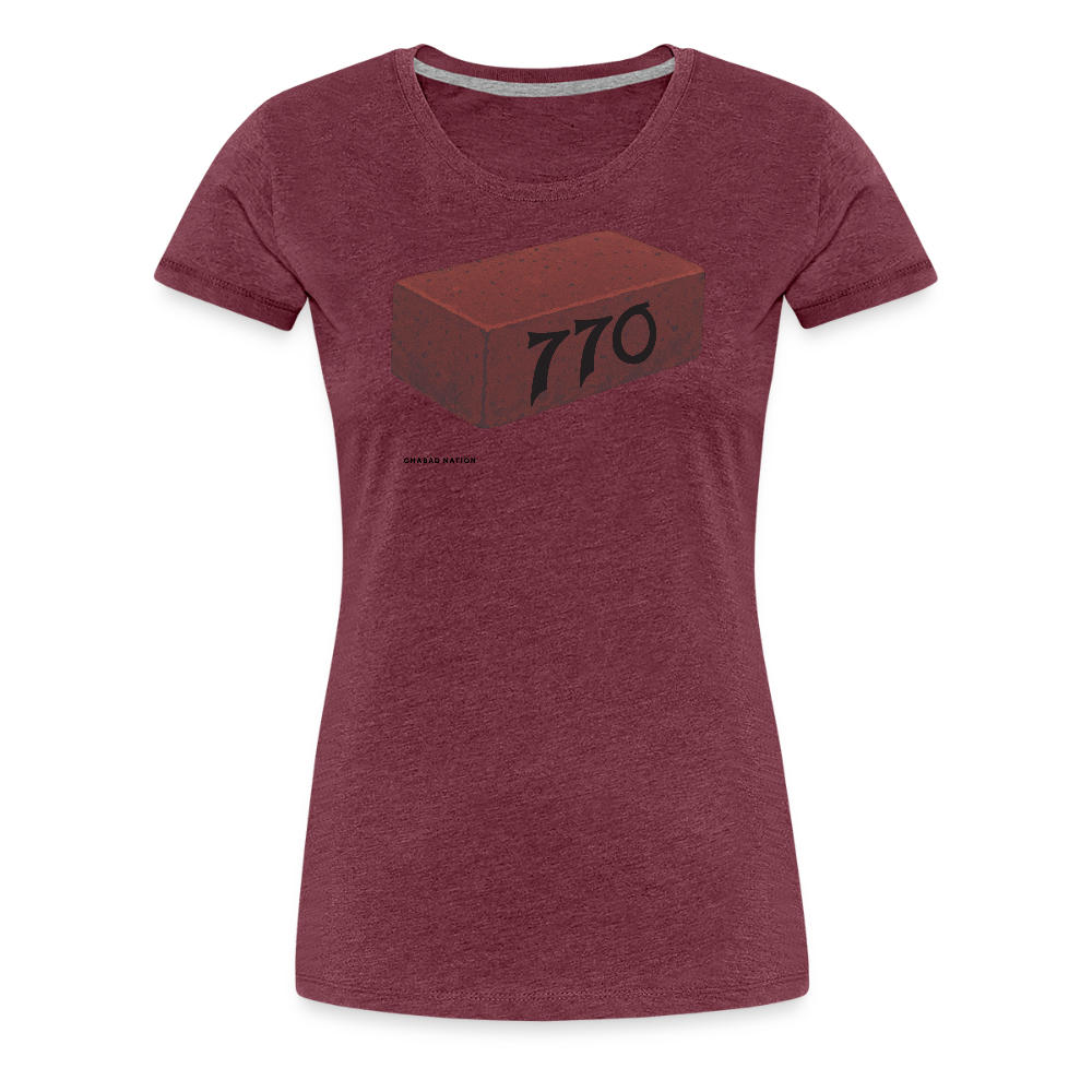 770 Solid Brick Women’s Premium T-Shirt - heather burgundy