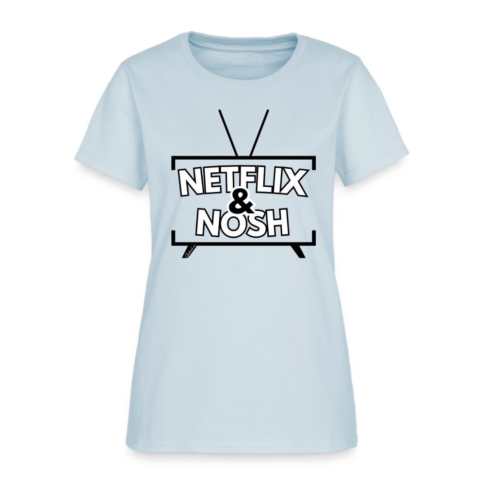 Netflix & Nosh Women's T-Shirt - light blue