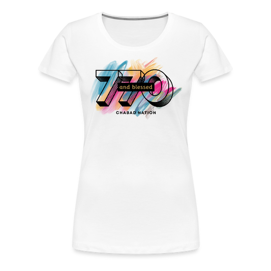 770 And Blessed Women’s Premium T-Shirt - white