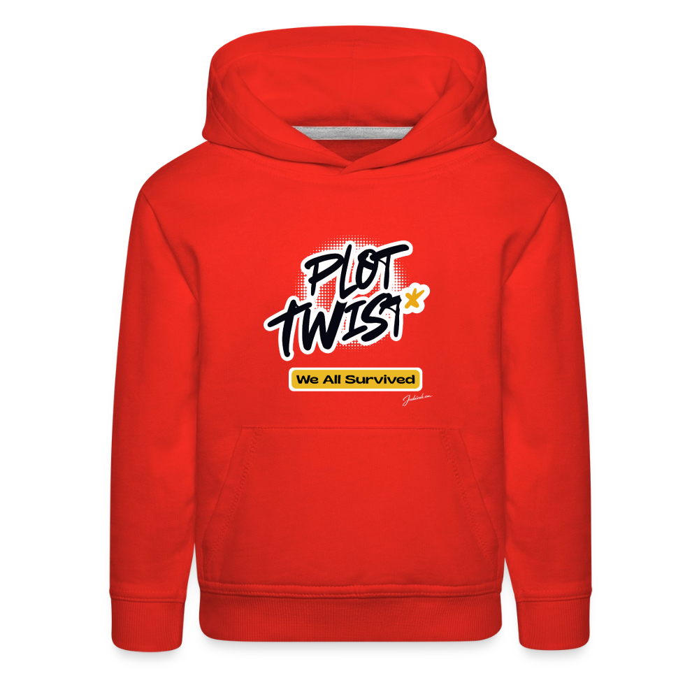 Plot Twist Kids‘ Premium Hoodie - red