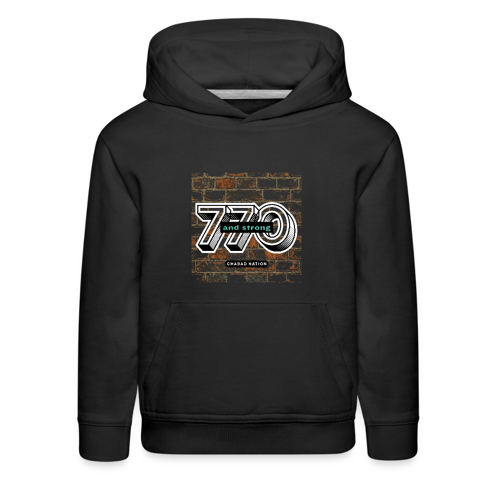 770 And Strong Kids‘ Premium Hoodie - black