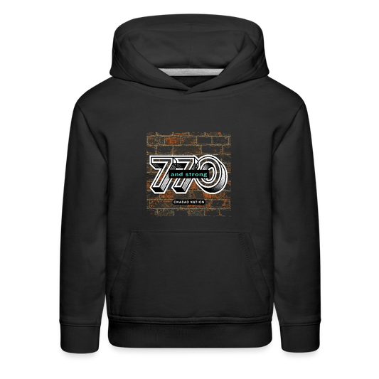 770 And Strong Kids‘ Premium Hoodie - black
