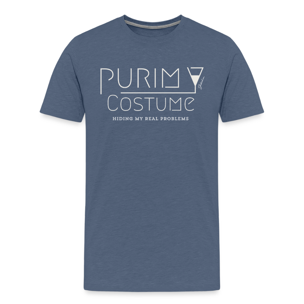 Purim Costume Men's Premium T-Shirt - heather blue
