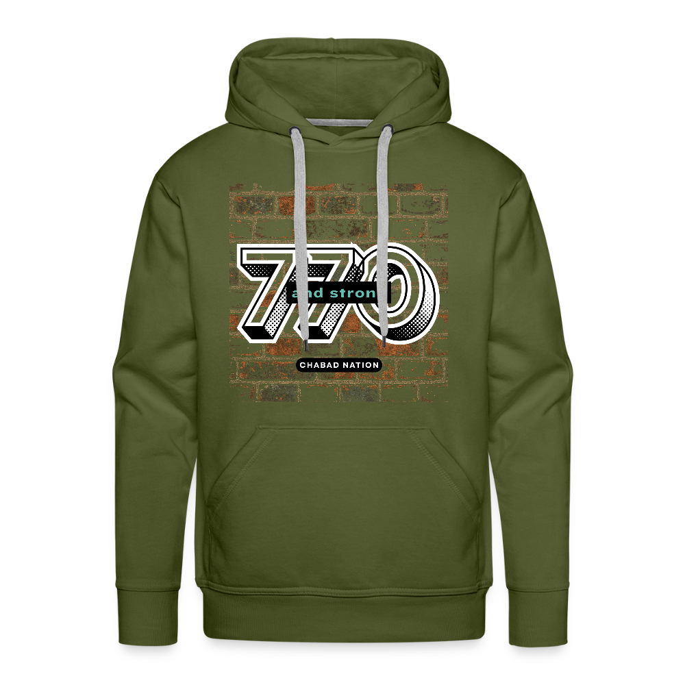 770 And Strong Men’s Premium Hoodie - olive green