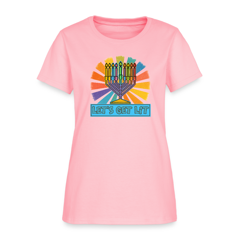 Radiant Retro Let's Get Lit Women's T-Shirt - pink