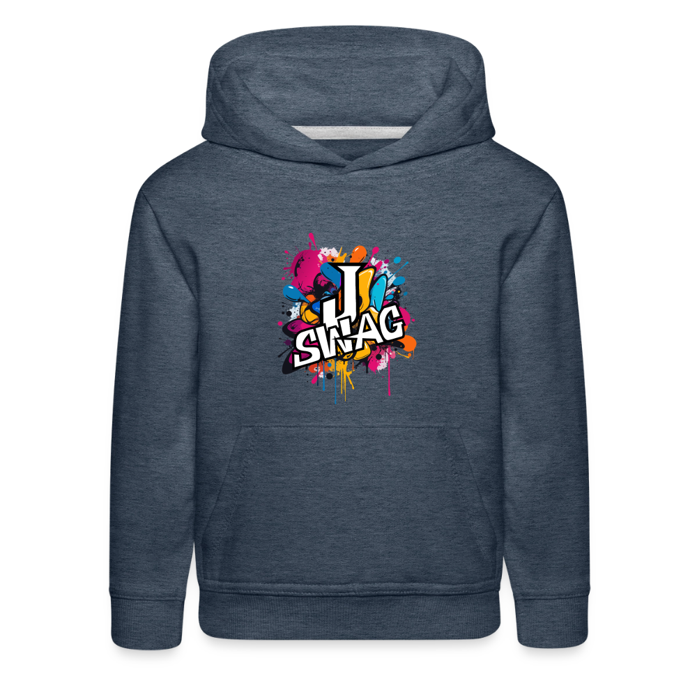 Jswag Logo Kids‘ Premium Hoodie - heather denim