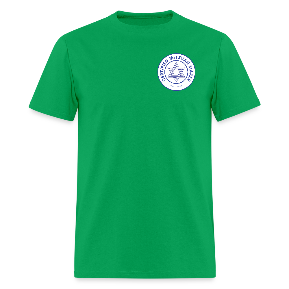 Certified Mitzvah Maker Badge Men's T-Shirt | GILDAN 5000 - bright green