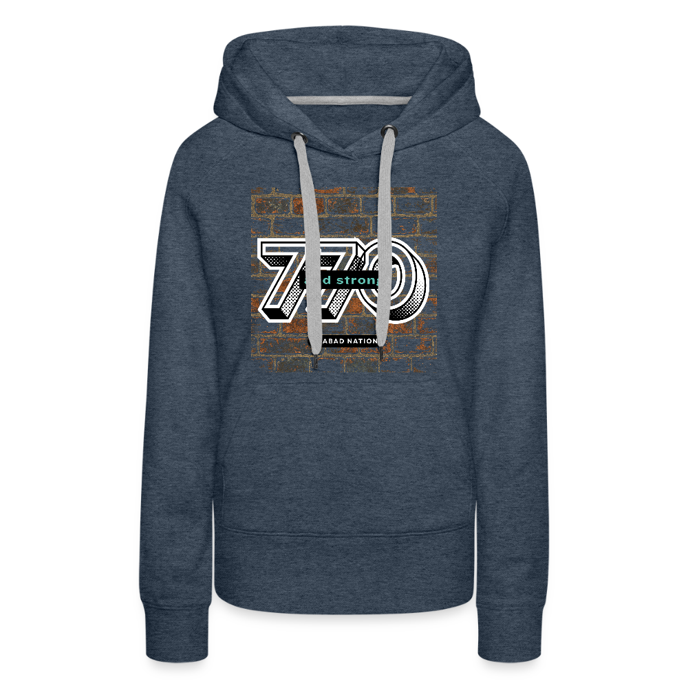 770 And Strong Women’s Premium Hoodie - heather denim