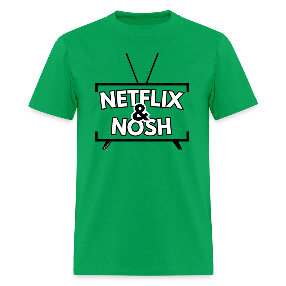 Netflix & Nosh Men's T-Shirt | GILDAN 5000 - bright green