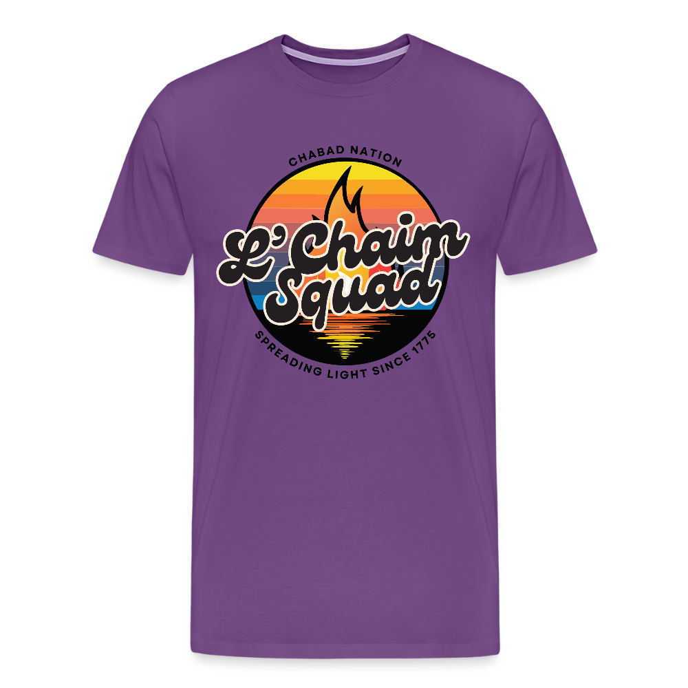 L’Chaim Squad – Spreading Light Men's Premium T-Shirt - purple