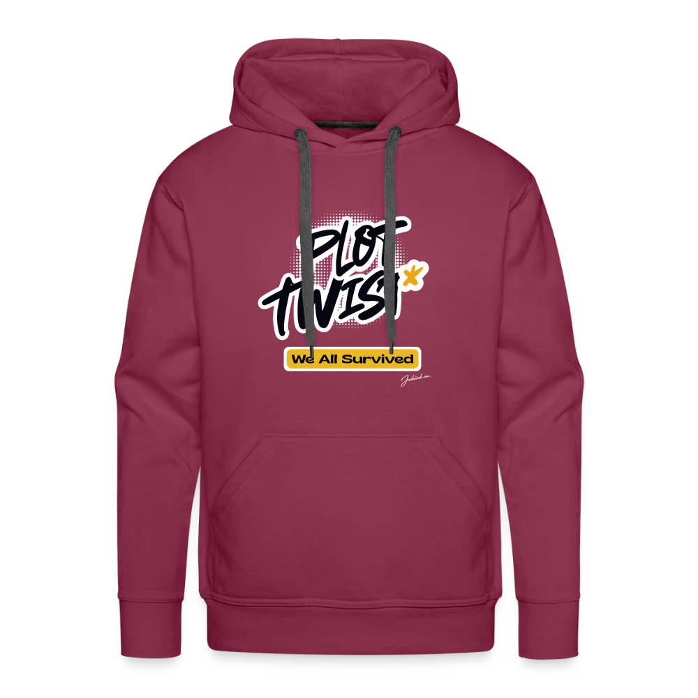 Plot Twist Men’s Premium Hoodie - burgundy
