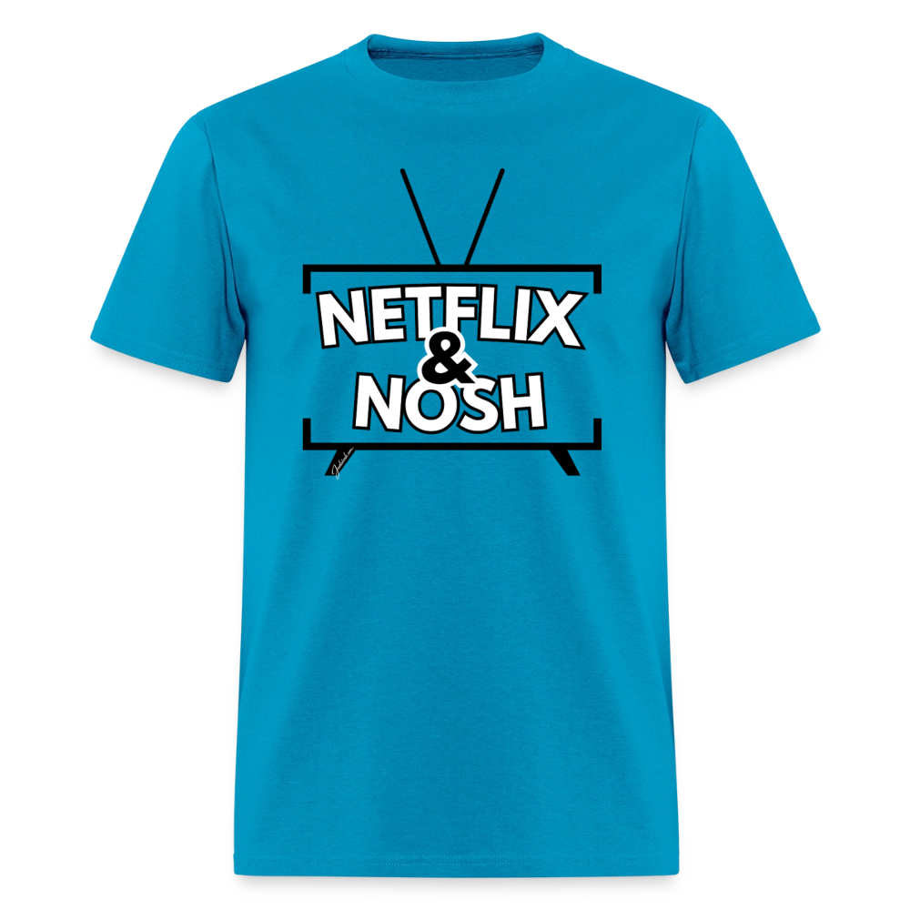 Netflix & Nosh Men's T-Shirt | GILDAN 5000 - turquoise