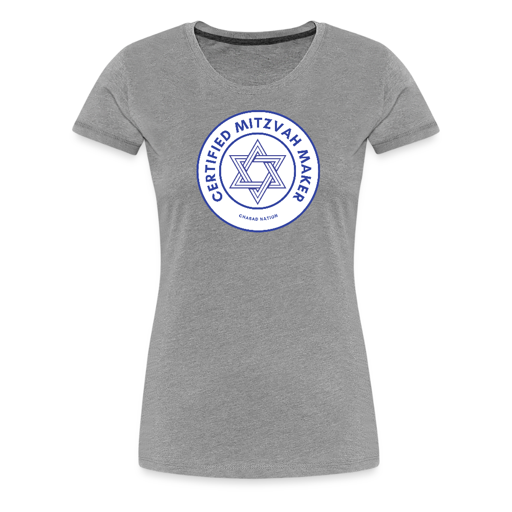 Certified Mitzvah Maker Women’s Premium T-Shirt - heather gray