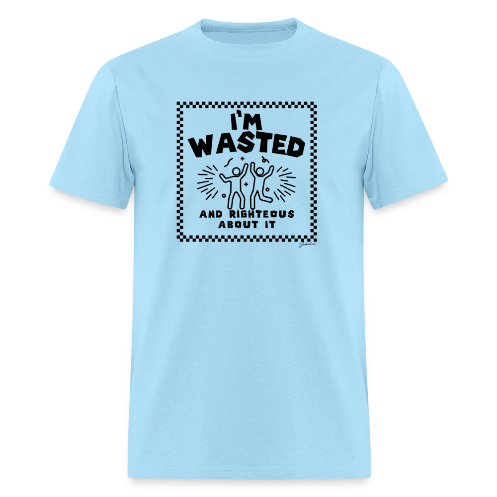 Wasted & Righteous Men's T-Shirt | GILDAN 5000 - powder blue