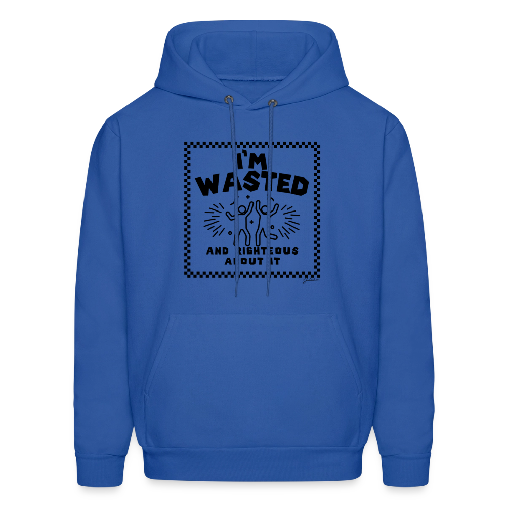 Wasted & Righteous Men's Hoodie - royal blue