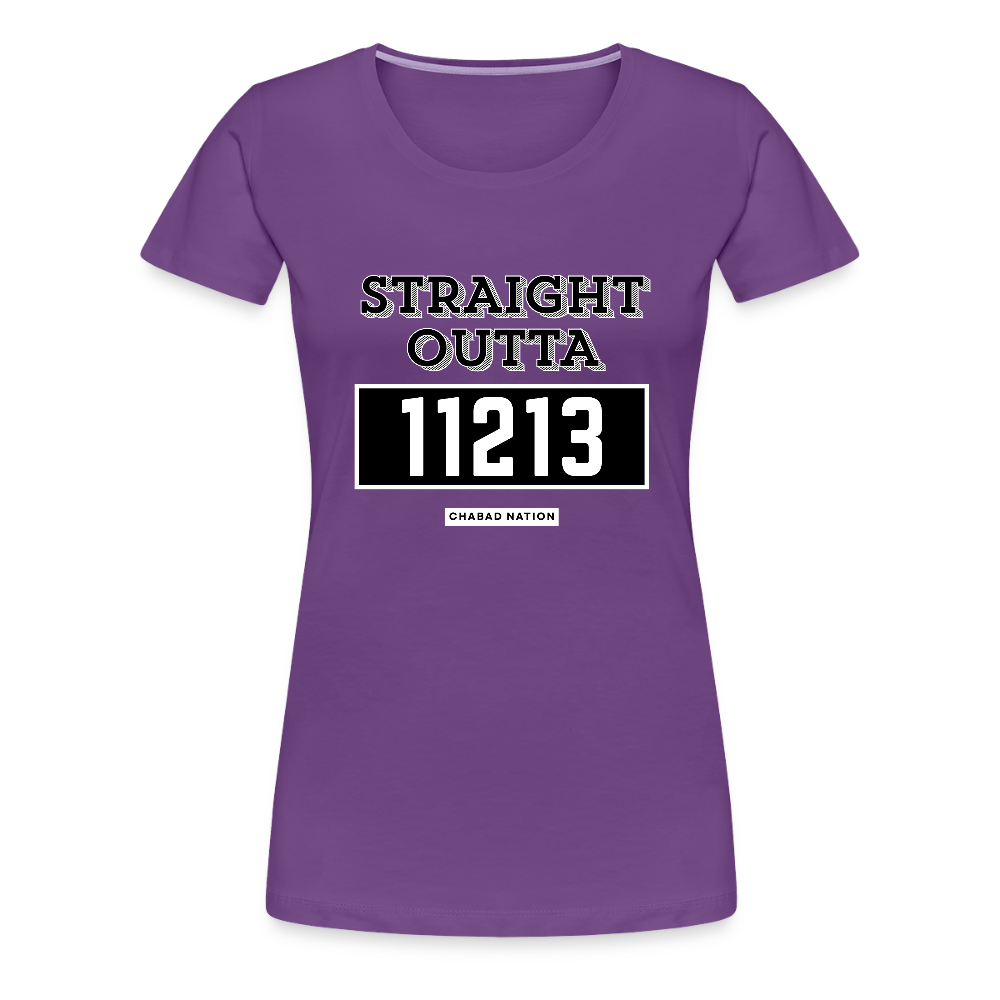 Straight Outta 11213 Women’s Premium T-Shirt - purple