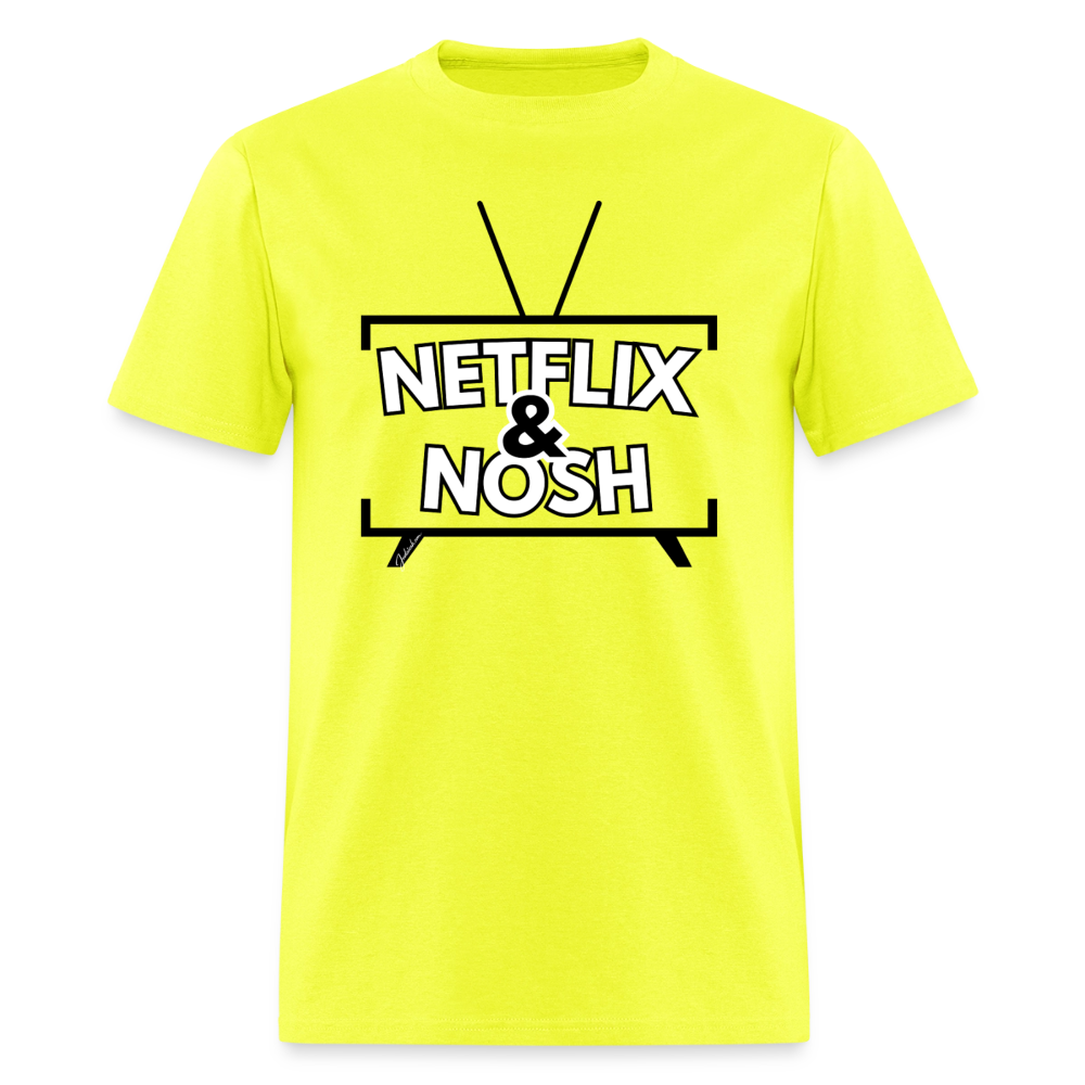Netflix & Nosh Men's T-Shirt | GILDAN 5000 - safety green