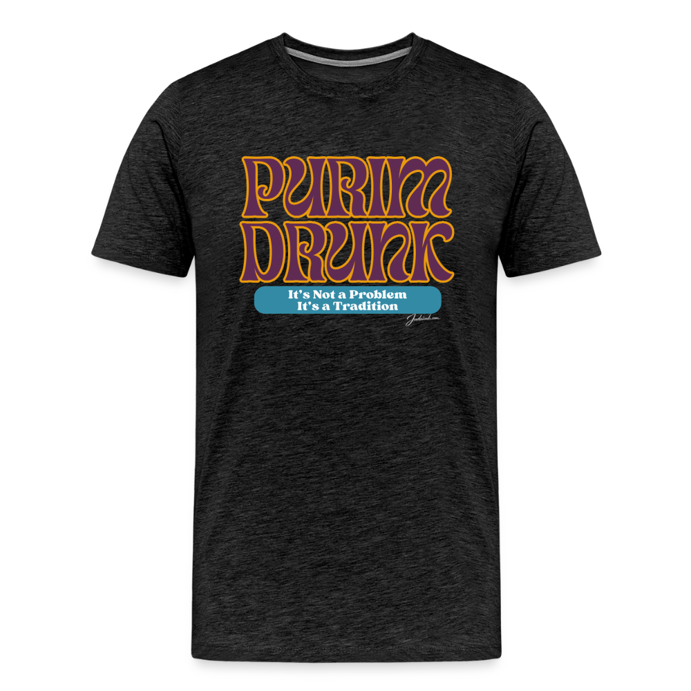 Purim Drunk Men's Premium T-Shirt - charcoal grey