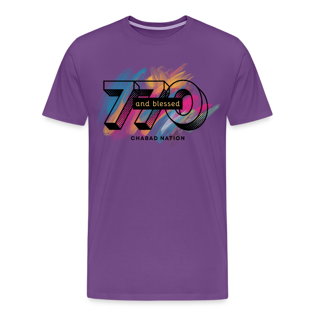 770 And Blessed Men's Premium T-Shirt - purple