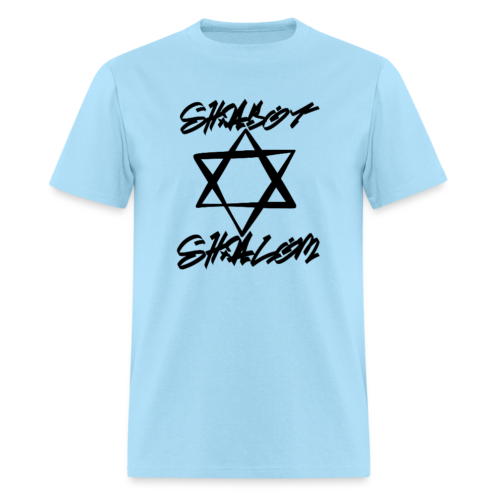 Shabbat Shalom Graffiti Star Men's T-Shirt | GILDAN 5000 - powder blue