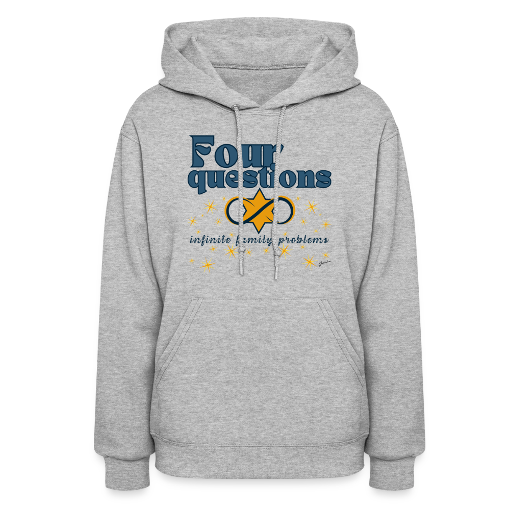 Four Questions Women's Hoodie - heather gray