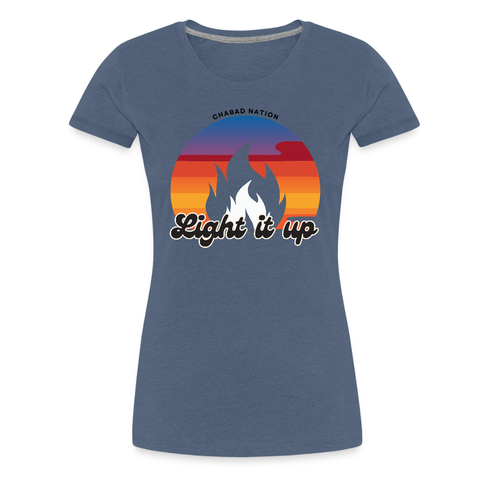 Light It Up Women’s Premium T-Shirt - heather blue
