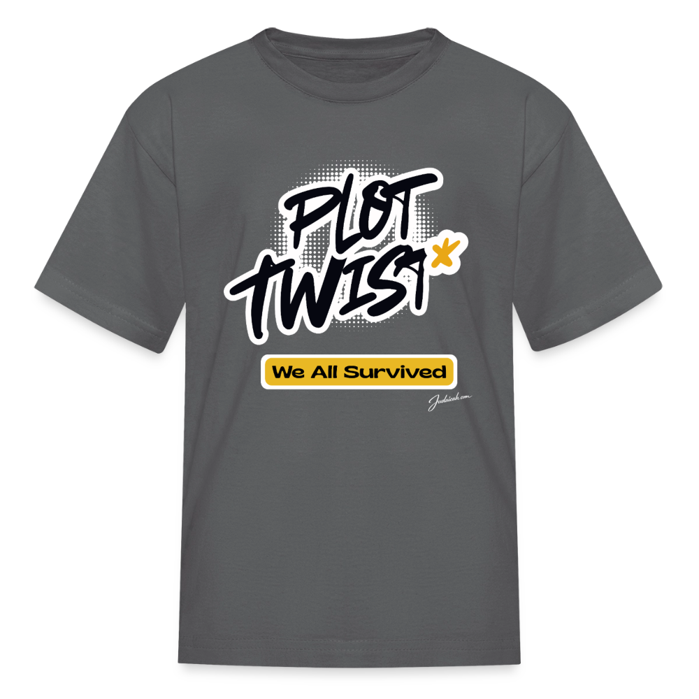 Plot Twist Kids' T-Shirt - charcoal