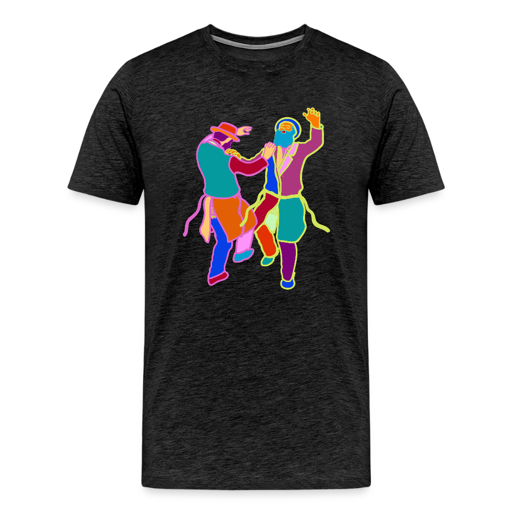 Colorful Dancing Rabbis Men's Premium T-Shirt - charcoal grey