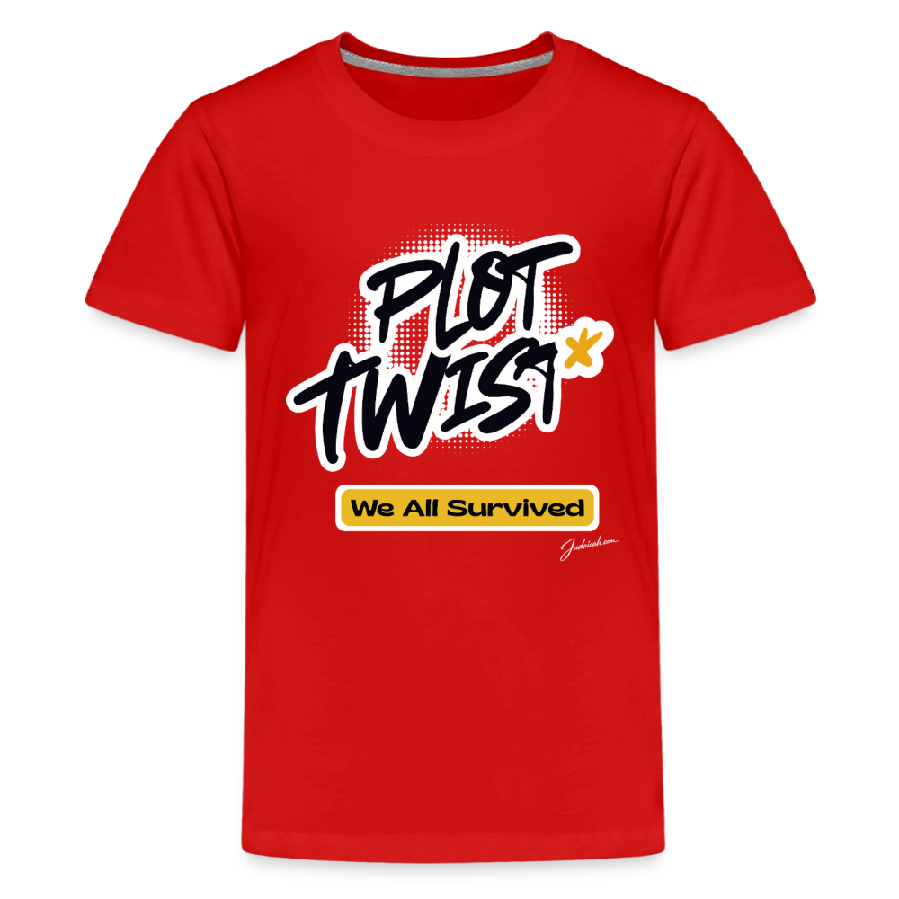 Plot Twist Kids' Premium T-Shirt - red