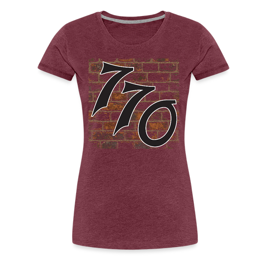 770 Brick Wall Women’s Premium T-Shirt - heather burgundy