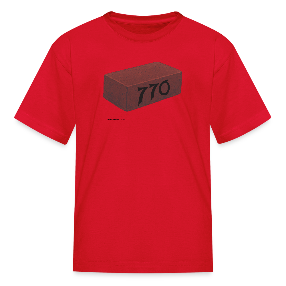 770 Solid Brick Kids' T-Shirt - red