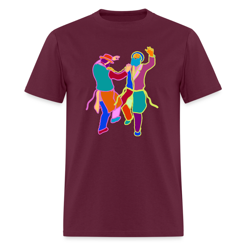 Colorful Dancing Rabbis Men's T-Shirt | GILDAN 5000 - burgundy
