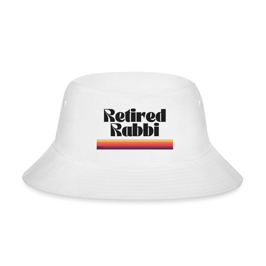 Retired Rabbi Bucket Hat - white