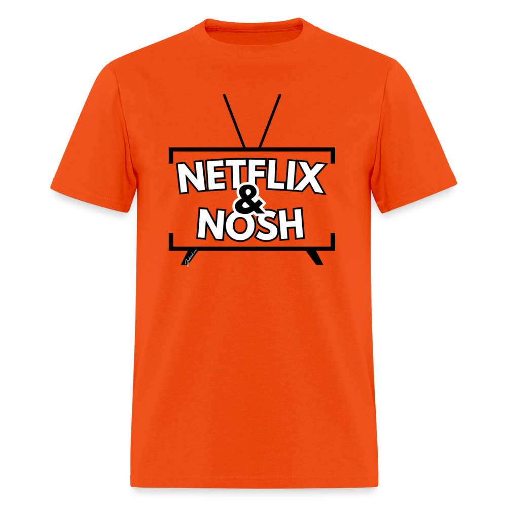 Netflix & Nosh Men's T-Shirt | GILDAN 5000 - orange