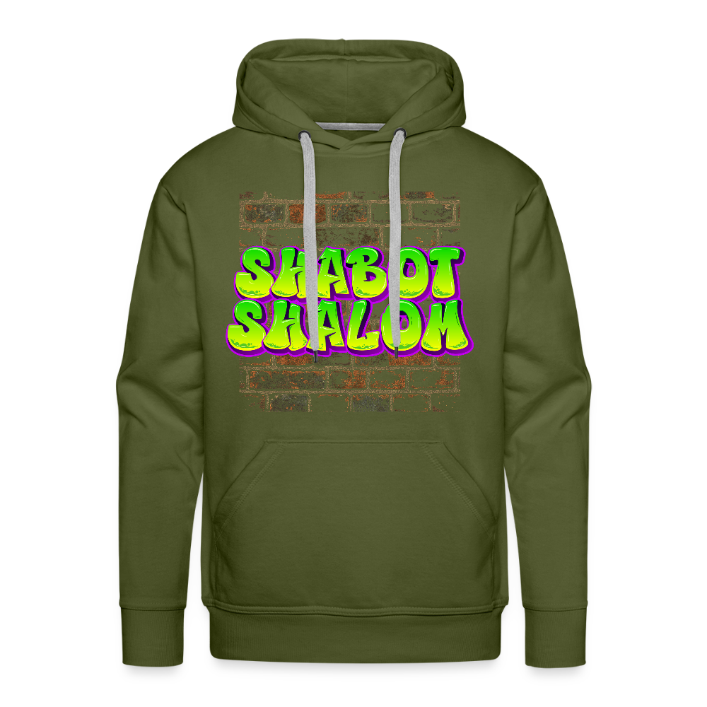 Shabot Shalom Brick 770 Graffiti Men’s Premium Hoodie - olive green