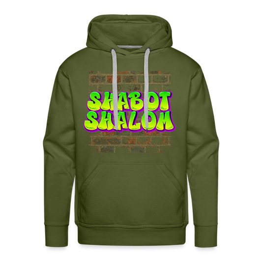 Shabot Shalom Brick 770 Graffiti Men’s Premium Hoodie - olive green