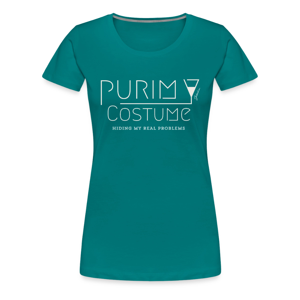 Purim Costume Women’s Premium T-Shirt - teal