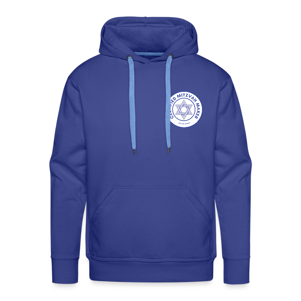 Certified Mitzvah Maker Badge Men’s Premium Hoodie - royal blue