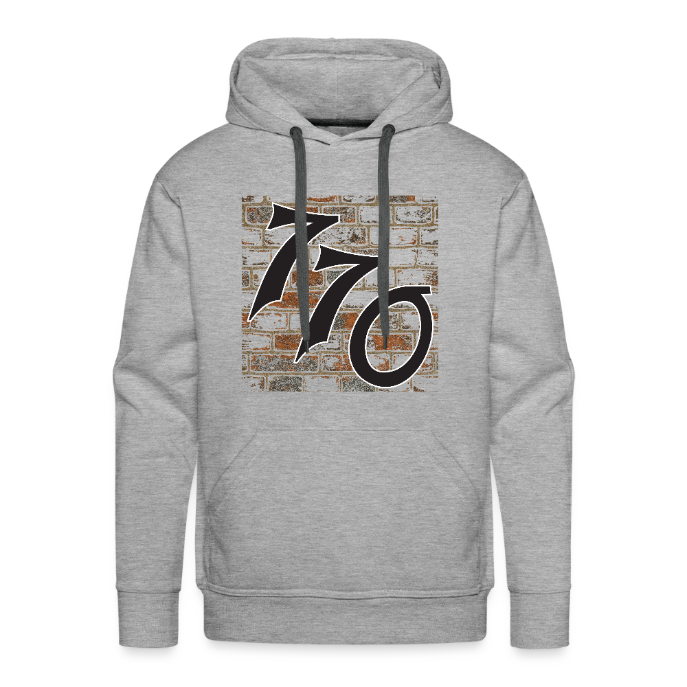 770 Brick Wall Men’s Premium Hoodie - heather grey