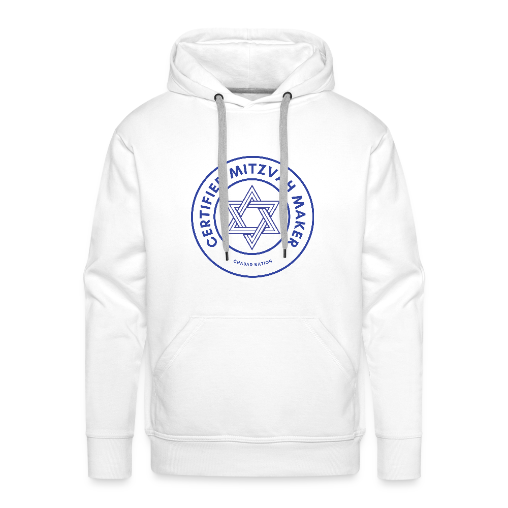 Certified Mitzvah Maker Men’s Premium Hoodie - white