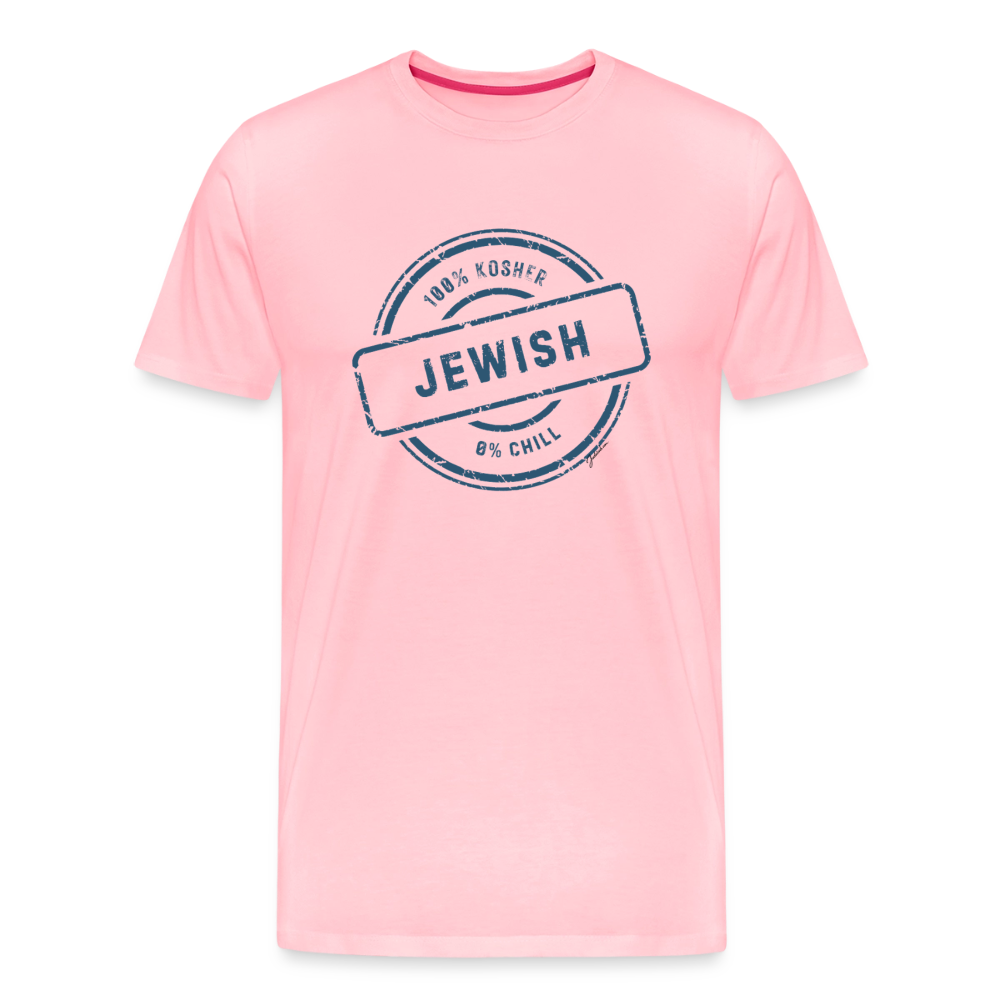 100% Jewish Men's Premium T-Shirt - pink