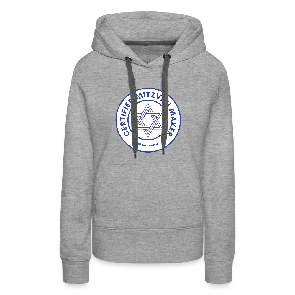 Certified Mitzvah Maker Women’s Premium Hoodie - heather grey