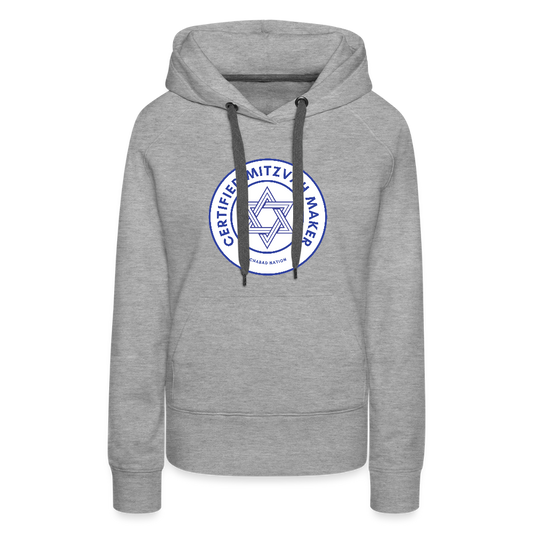 Certified Mitzvah Maker Women’s Premium Hoodie - heather grey