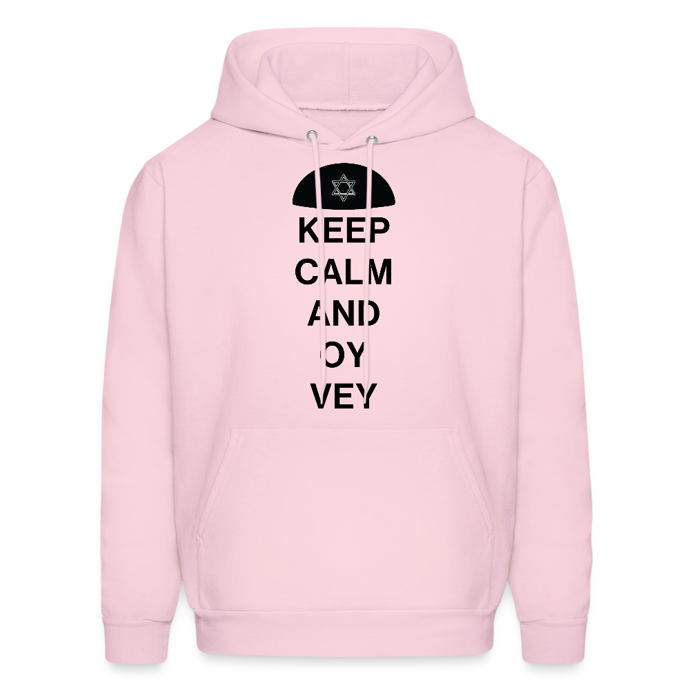 Keep Calm and Oy Vey Men's Hoodie - pale pink