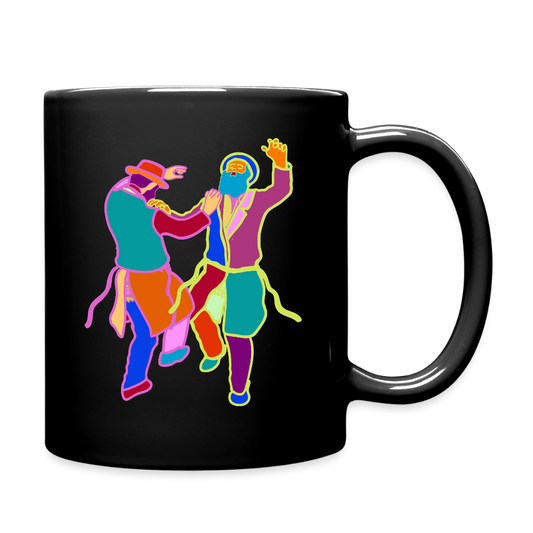 Colorful Dancing Rabbis Full Color Mug - black