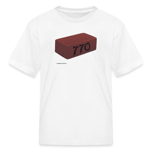 770 Solid Brick Kids' T-Shirt - white