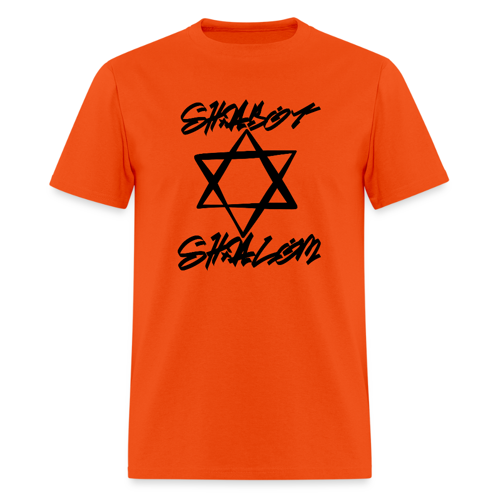 Shabbat Shalom Graffiti Star Men's T-Shirt | GILDAN 5000 - orange